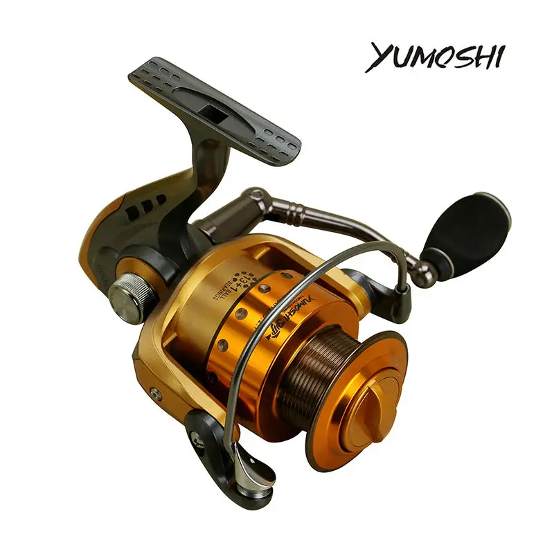 YUMOSHI катушка для ловли нахлыстом спиннинг 13+ 1BB CNC коромысло Pesca Moulinet литье Peche SJ2000-SJ7000 приманка колесо полностью Металлическая катушка