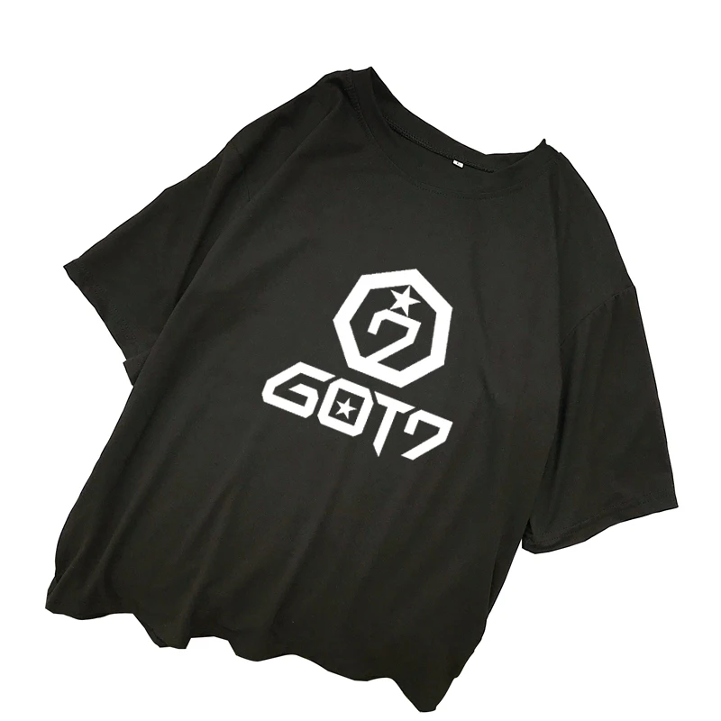 GOT7 T قمصان الصيف المتناثرة قصيرة الأكمام عارضة فضفاض إلكتروني تيشيرت مطبوع قميص فام الشارع الشهير الكورية Ulzzang Kpop قمم GOT7 T قمصان الصيف المتناثرة قصيرة الأكمام عارضة فضفاض إلكتروني تيشيرت مطبوع قميص فام الشارع الشهير الكورية Ulzzang Kpop قمم