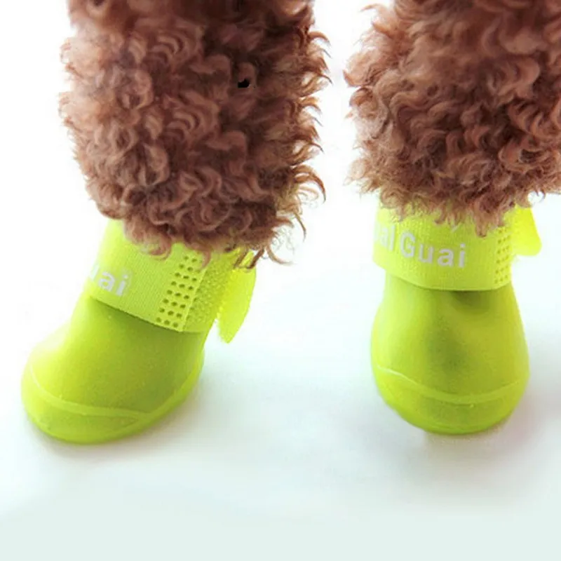 Ботинки для собак водонепроницаемые Нескользящие ботинки для домашних животных 5 цветов модный стиль