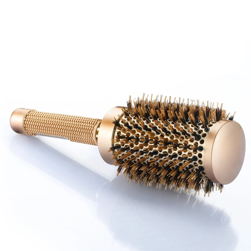 Баррель щетка для волос имеет обдув Nano Thermic ceramic& Ionic круглый баррель с кабаном щетины, для сушки, завивки и выпрямления
