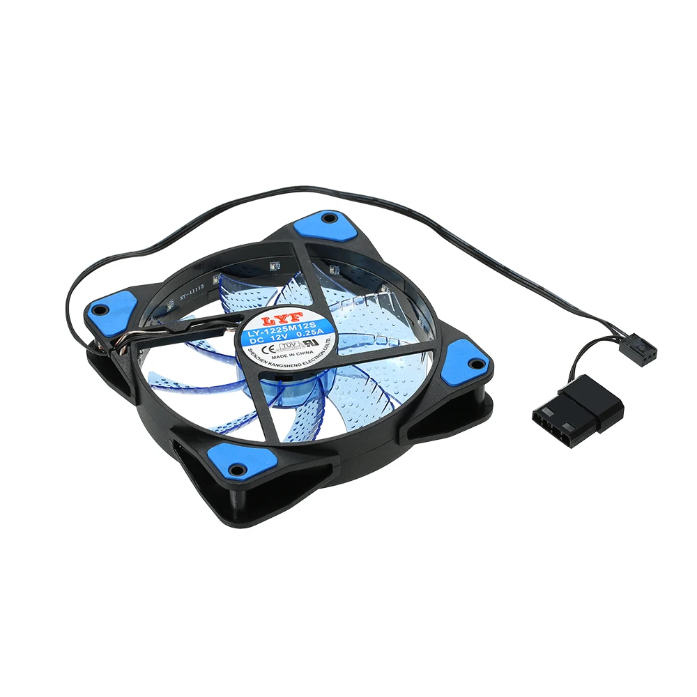 CPU Fan PC CPU Cooler for CPU Fast Heat Dissipation Low Noise Blue Light Desktop chassis rear