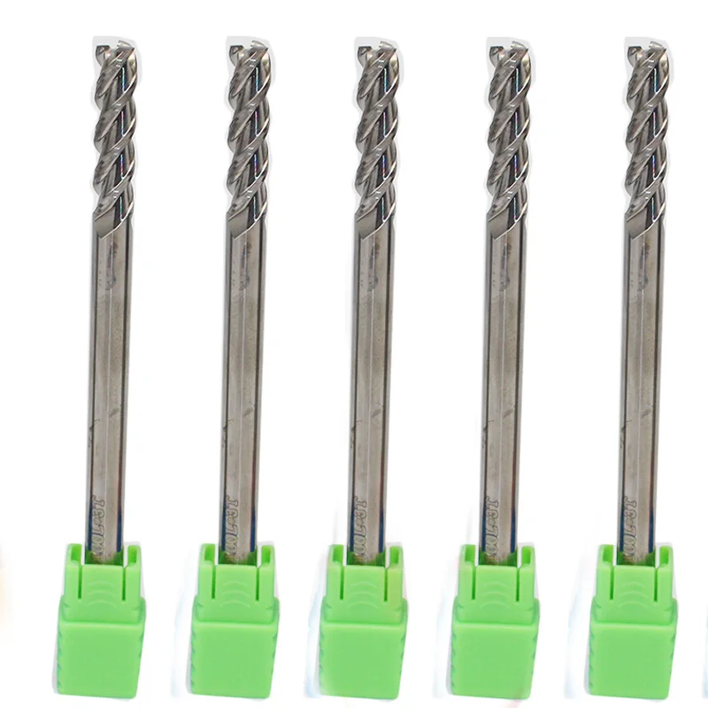 L=150mm HRC45 3 flutes 8mm 10mm 12mm Carbide CNC long End Mills for aluminum