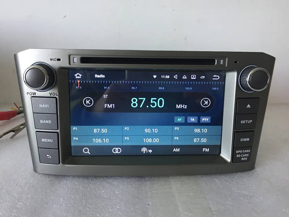 Clearance 1024x600 quad core,7" Android 7.1 for Toyota Avensis  2003-2008 2 din car dvd,gps navigation 3G,Wifi,support dvr,obd2 2