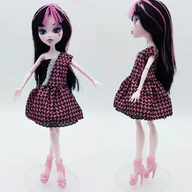 7 шт./лот, модная одежда для куклы Monster High, платья для вечеринок, Vestidos, Повседневная Одежда для куклы детские игрушки Monster High