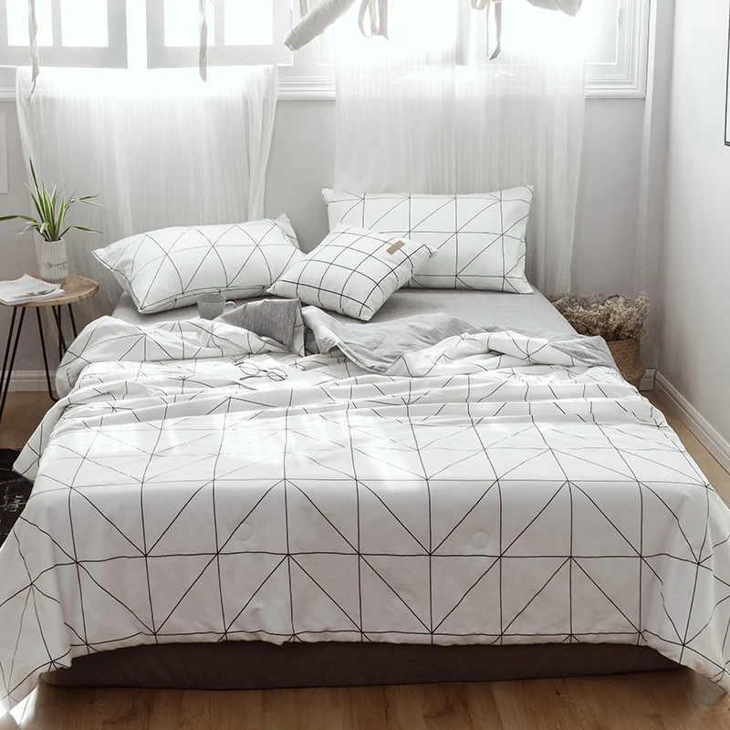

Geometric shap 1PCS cotton bedspread coverlet/bed cover, summer blanket 200*230/150*200/180*200cm North European style