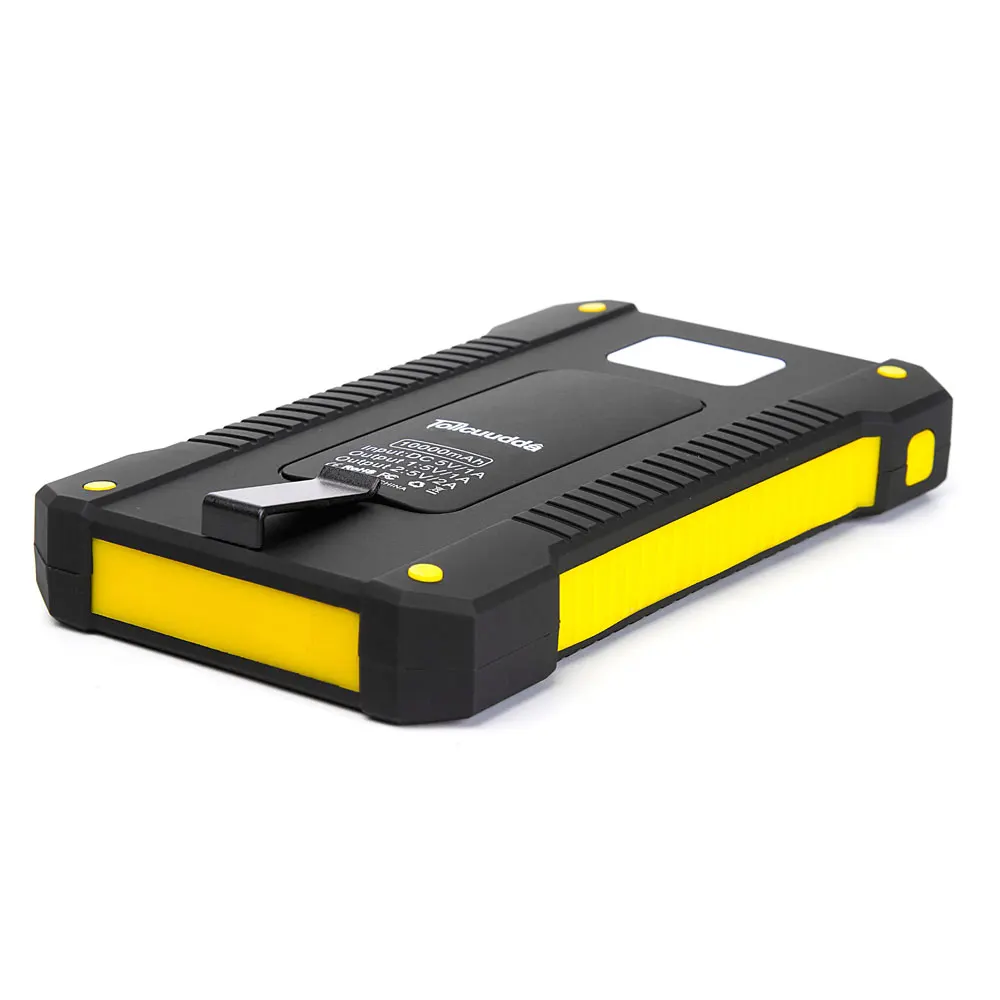 Павербанк повер банк портативный аккумулятор Портативная солнечная батарея 10000 мАч водостойкая Внешняя батарея резервная батарея 10000 мАч телефон зарядное светодио дный power Bank - Цвет: Цвет: желтый