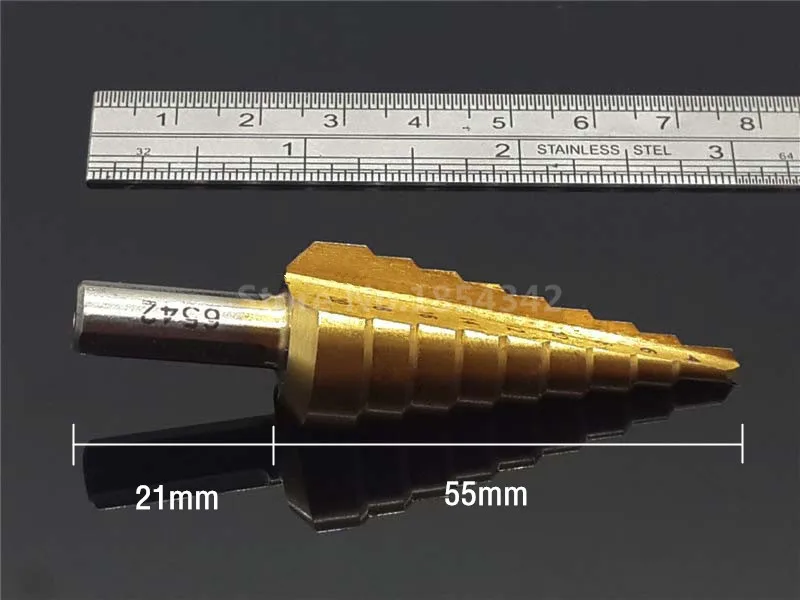 Набор из 3 предметов, HSS 6542, титановая нержавеющая сталь, металлические ступенчатые сверла, резак, дерево, конус, сверление, отверстие, пила, инструмент Broca, металл