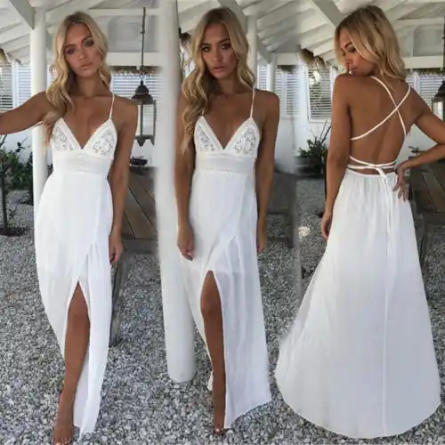 white strappy sundress