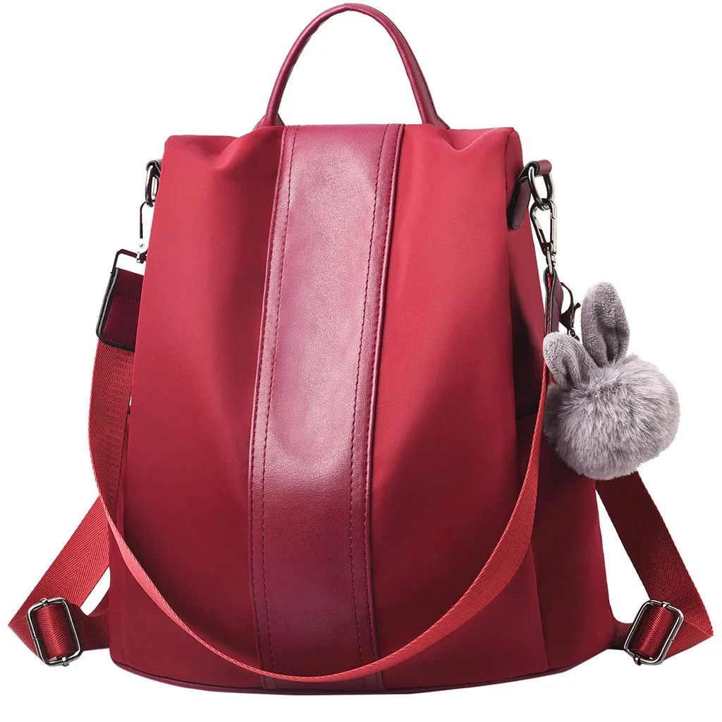 OCARDIAN рюкзак женский модный однотонный нейлоновый рюкзак Простая Противоугонная сумка дикая водонепроницаемая сумка на плечо Прямая поставка a30 - Цвет: Red
