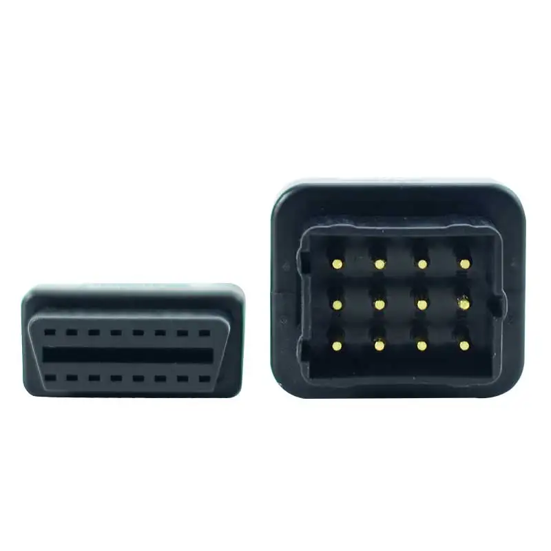 Для ГАЗ 12 контактный 12Pin мужчина к OBD2 OBDII DLC 16 Pin 16Pin Женский адаптер автомобильного