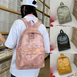 Высокое качество Повседневная мода дамы тренд дикого цвета молния большой емкости Рюкзак Студенческая сумка школьная сумка mochila