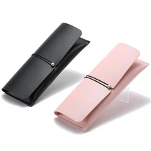 Funda de cuero PU de moda para gafas de sol, funda para gafas de hombre y mujer, bolsa de gafas suave con cordón, accesorios 2019