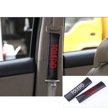 

2pcs PU Fashion Car Seat belt shoulder Pads Car Seat Belt Cover for Seat Toledo