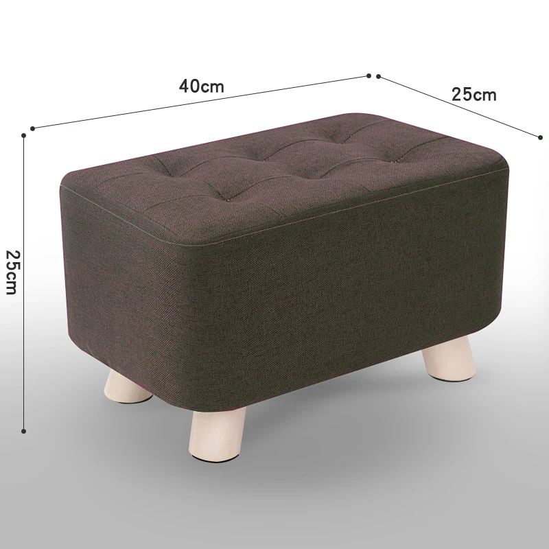 Тканевый табурет бытовой ленивый скамейка диван из твердой древесины скамейки для обуви простой журнальный столик для гостиной Табурет пуфик - Цвет: 8