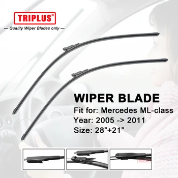

Wiper Blade for Mercedes Benz ML Class W164 (2005-2011) 1set 28"+21",Flat Aero Beam Windscreen Wiper Frameless Soft Blades