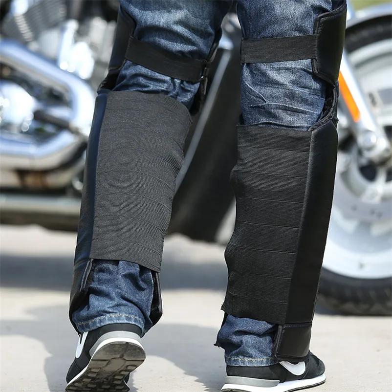 Ginocchiere Antivento Per Moto - In Pelle PU, Calde, Regolabili, Stile C - Foto 2