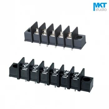 

100Pcs 6P 7.62mm Pitch A-Type Straight Pins PCB Electrical Screw Terminal Block With Screw Fixed Hole Flange