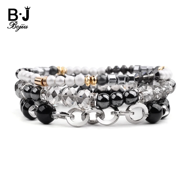 

3 Pcs/Set Multilayer Women's Bracelets Handmade Elastic Ladies Statement Jewelry Boho Bracelets Wholesale DropShipping BCSET267