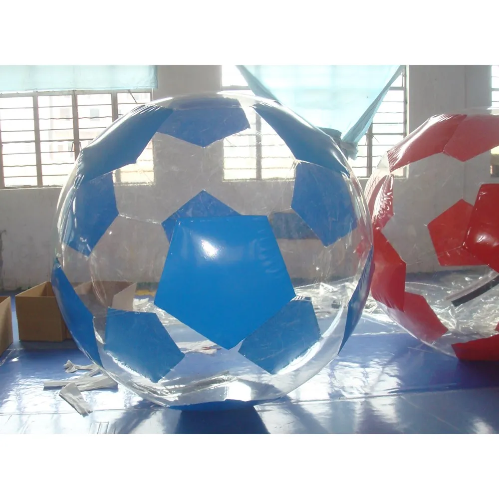 Прозрачный надувной водный мяч диаметром 2 м для спортивной игры 0,8 мм надувной шар из ПВХ с пузырьками