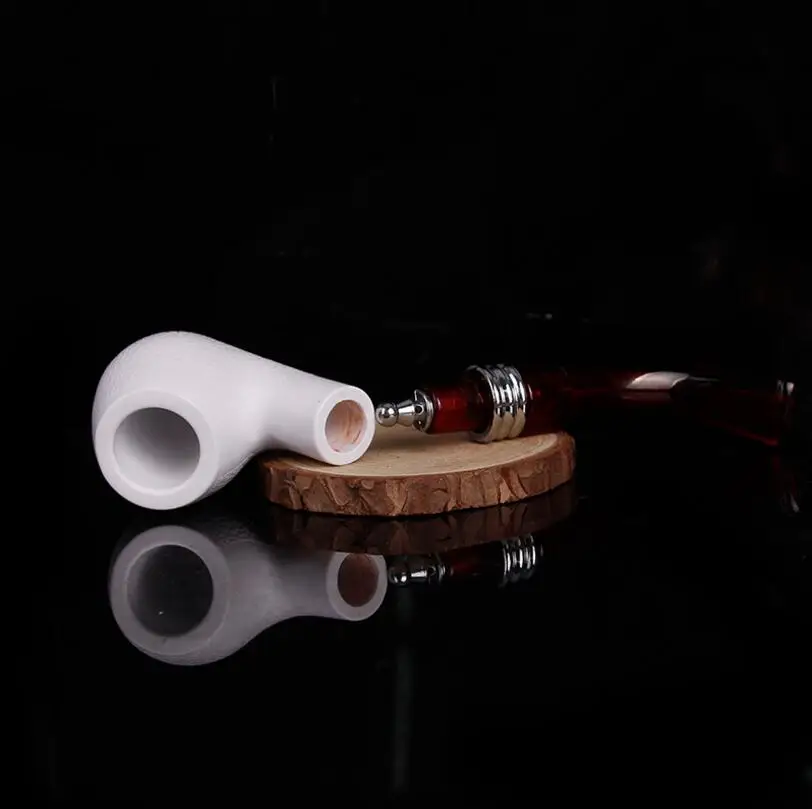 Smoking Resin Tobacco Pipe Copy Meerschaum Cigar Imitation Sepiolite Pipes for Friend