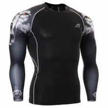 Life On Track Men Skin Tight Shirts Compression Tights Gym Fitness Exercise Body Building Long Sleeves Top Sport Clothing
