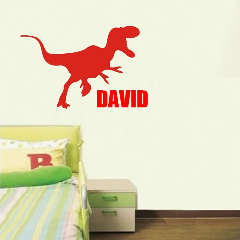Personalised , Children's Dinosaur wall sticker decal in Wall Stickers