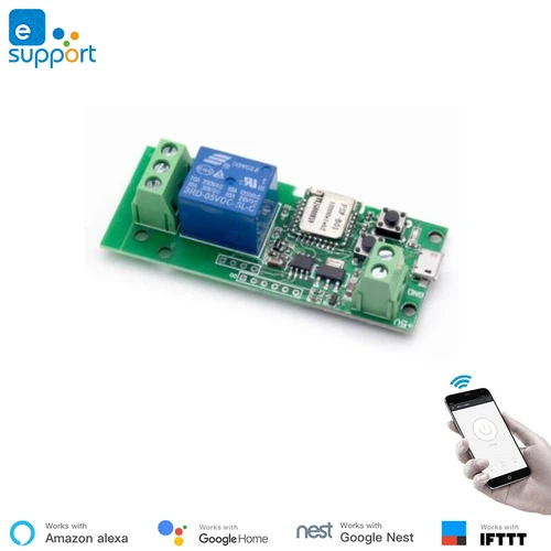 eWelink 스마트 USB 7-32V DIY 1 채널 조그 인칭 자동 잠금 와이파이 무선 스마트 홈 스위치, alexa와 음성 원격 제어 5