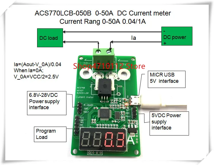 NEW 1PCS LOT ACS770LCB 050B ACS770LCB 50B ACS770LCB 50B ACS770 0 50A DC Current meter Current