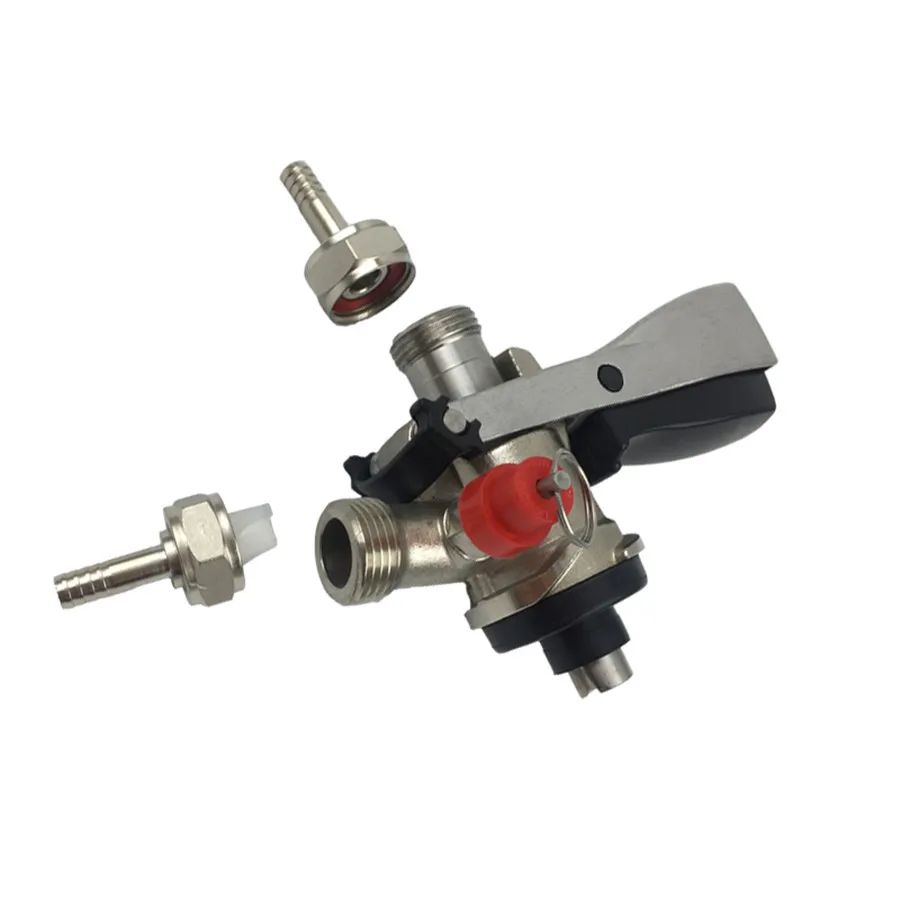 Draft Beer Keg Coupler Tap System Connectors Beer Brew Beer Dispenser Tap S Type Couplers with Pressure Relief Valve (9)