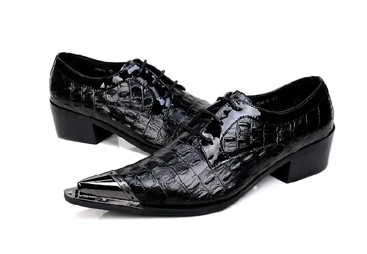 Мужские туфли из искусственной кожи оксфорды в клетку со стразами на шнуровке