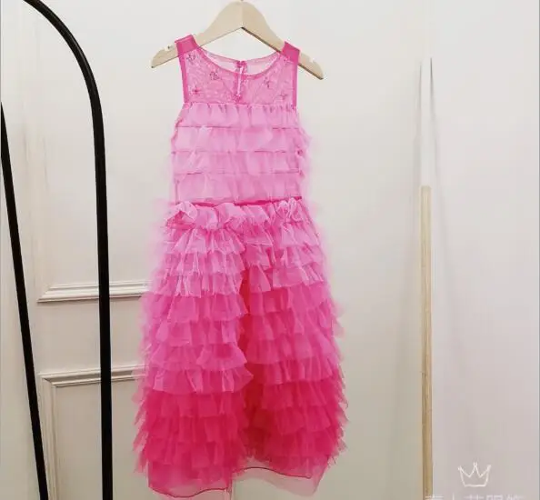 Girls Princess Dress Summer Girls Fashion Tulle Tutu Long Party Tutu Sundress Children Dress Kids Clothing 3-9Y