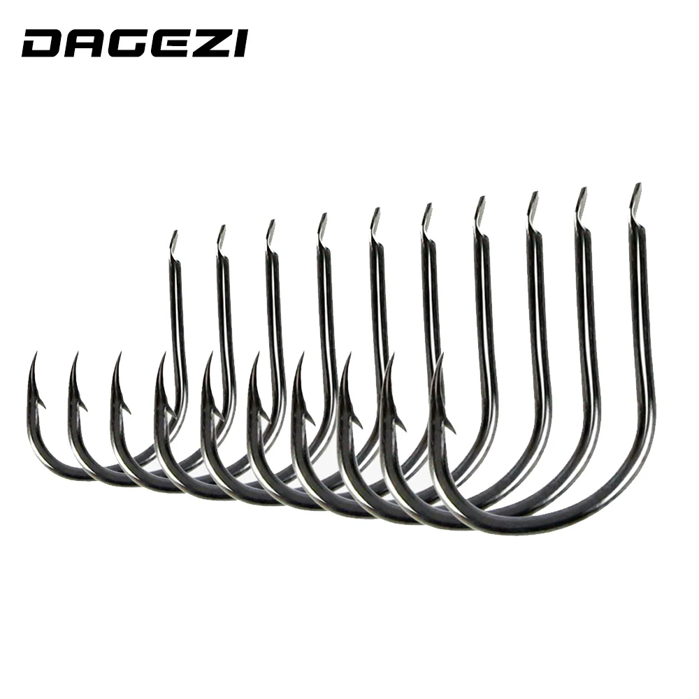 DAGEZI 500 шт./компл. 10 Размер #3 ~ 12 Высокоуглеродистая сталь для ловли карпа|carp fishing