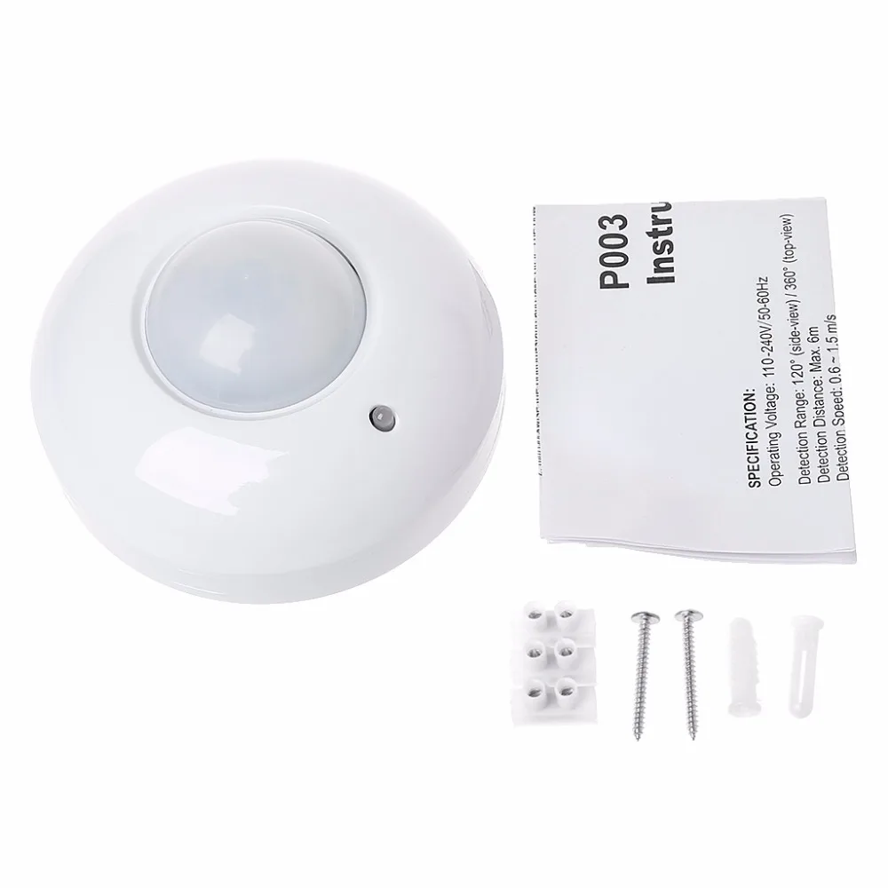 

360 Degree Motion Sensor Switch Time LUX Adjustable Light Ceiling Mounted Sensor