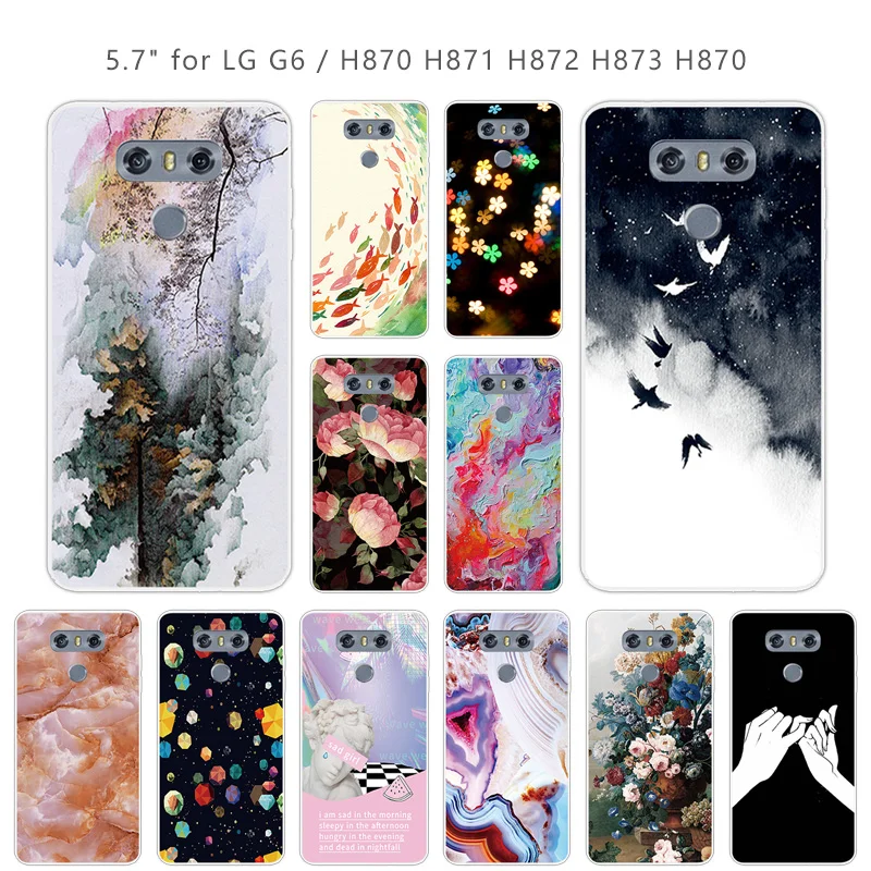 For Coque LG G6 Case Soft TPU Silicone 5.7 inch Cases Slim Cover g6 Fundas Protective Star Back Transparent Capa |