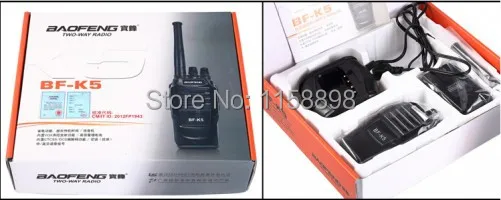 DHL Freeshippin+ 10 шт. 5 Вт UHF 16ch рацию двухстороннее Радио BAOFENG BF-K5 Хэм CB радио переговорные трансивер+ микрофон динамик