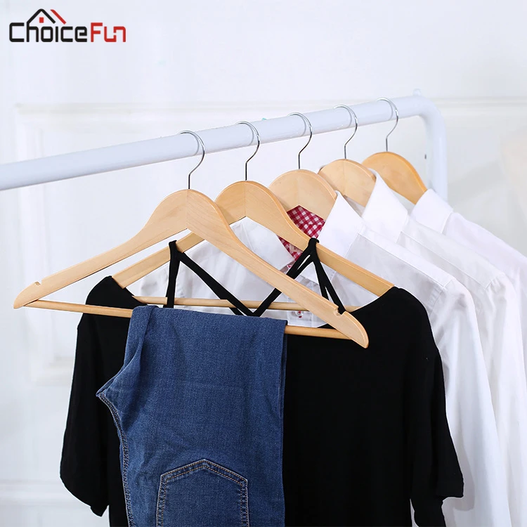 CHOICE FUN Vintage Wood Closet Coat Hanger Modern Clothes hanger Coat hanger Dry Indoor Bedroom