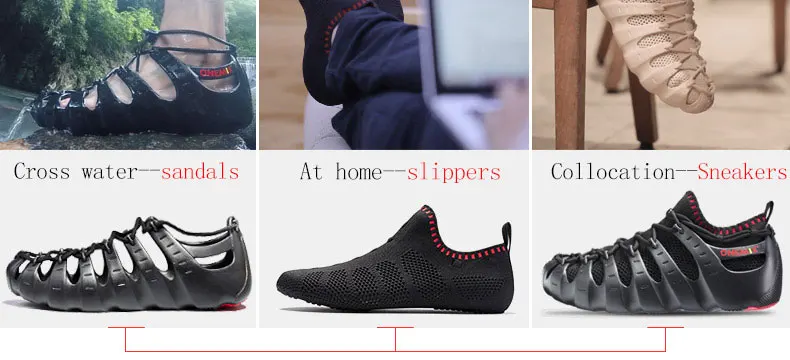 ONEMIX Для женщин Для мужчин многофункциональный кроссовки Air MeshBreathable вязаные кроссовки Босоножки, шлепанцы кроссовки 270