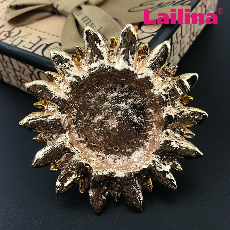 100 шт./лот Gole tone broach горный хрусталь Подсолнух брошь булавки броши