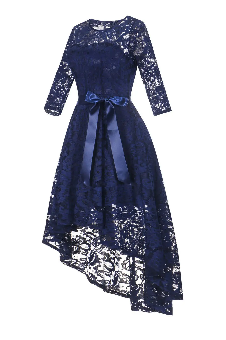 Gladiolus Hot 2018 Autumn Dress Women 34 Sleeve Sexy Lace Hollow Belt Tunic Midi Vintage Dress Evening Cocktail Party Dresses (21)