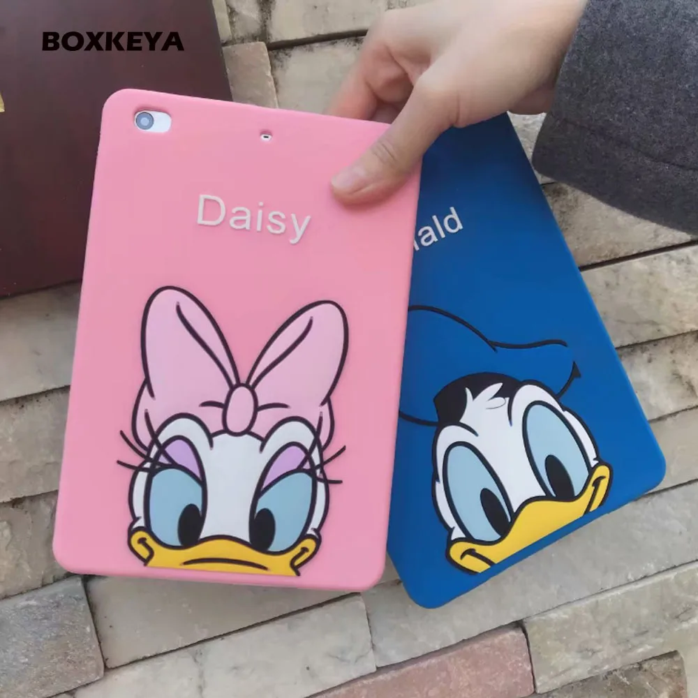 

Tablet Cases For iPad 2 3 4 3D Cute Lovely Mickey Minnie Cartoon Soft TPU Cover For iPad 2 3 4 Donald Duck Protective Cover