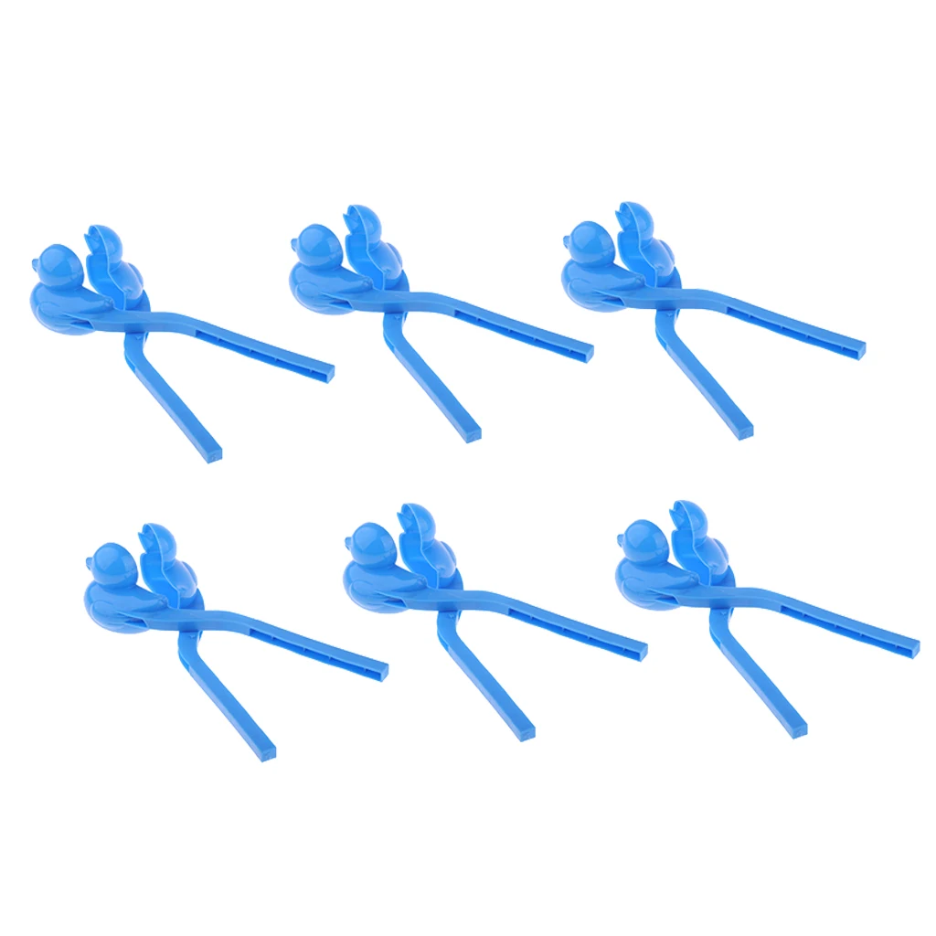MagiDeal 6pcs Duck Shape Snowball Clip Ball Maker Snow Mold Outdoor Sports