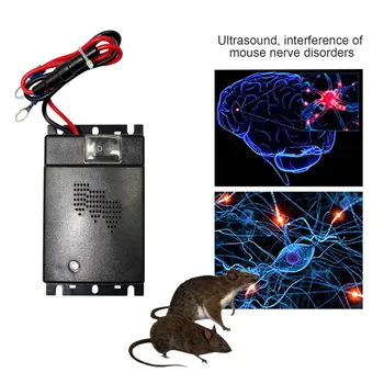 

Behogar 12V Electronic Car Vehicle Truck Ultrasonic Pest Control Repeller Deterrent Anti Mice Mouse Rat Rodent Cockroaches
