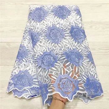 

2019 High Quality African Lace Fabric Pure White French Net Embroidery Tulle Lace Fabric For Nigerian Wedding Party Dress (JY19
