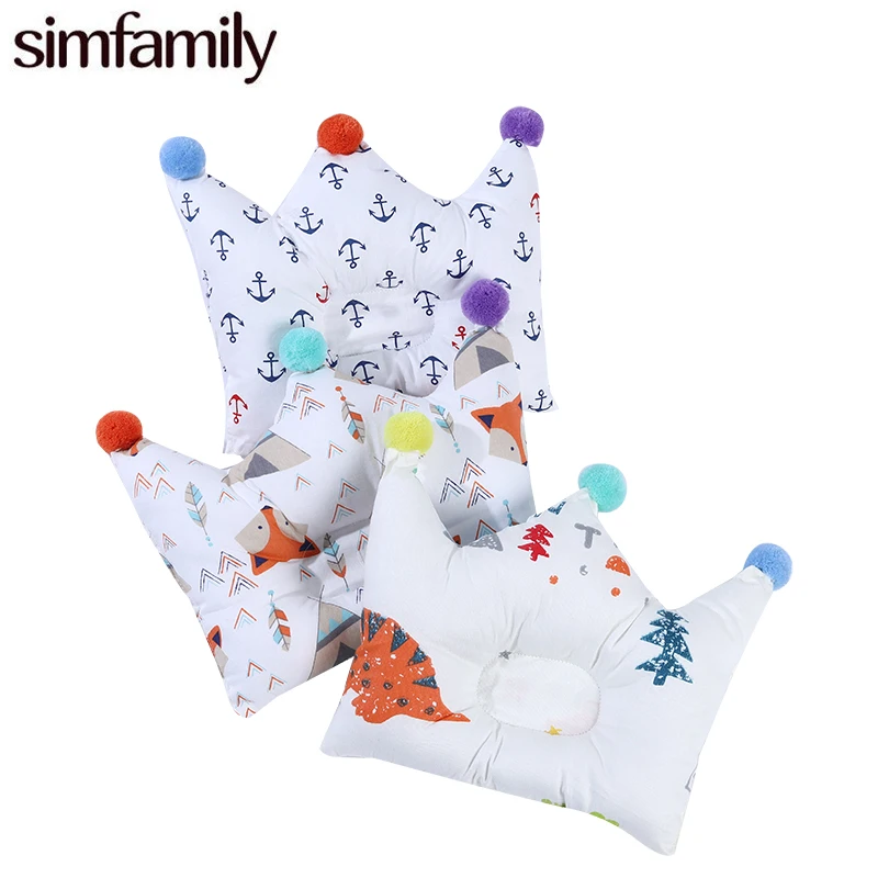 [Simfamily] брендовая Подушка для сна для новорожденных, поддерживающая подушку, предотвращающая плоскую головку для новорожденных