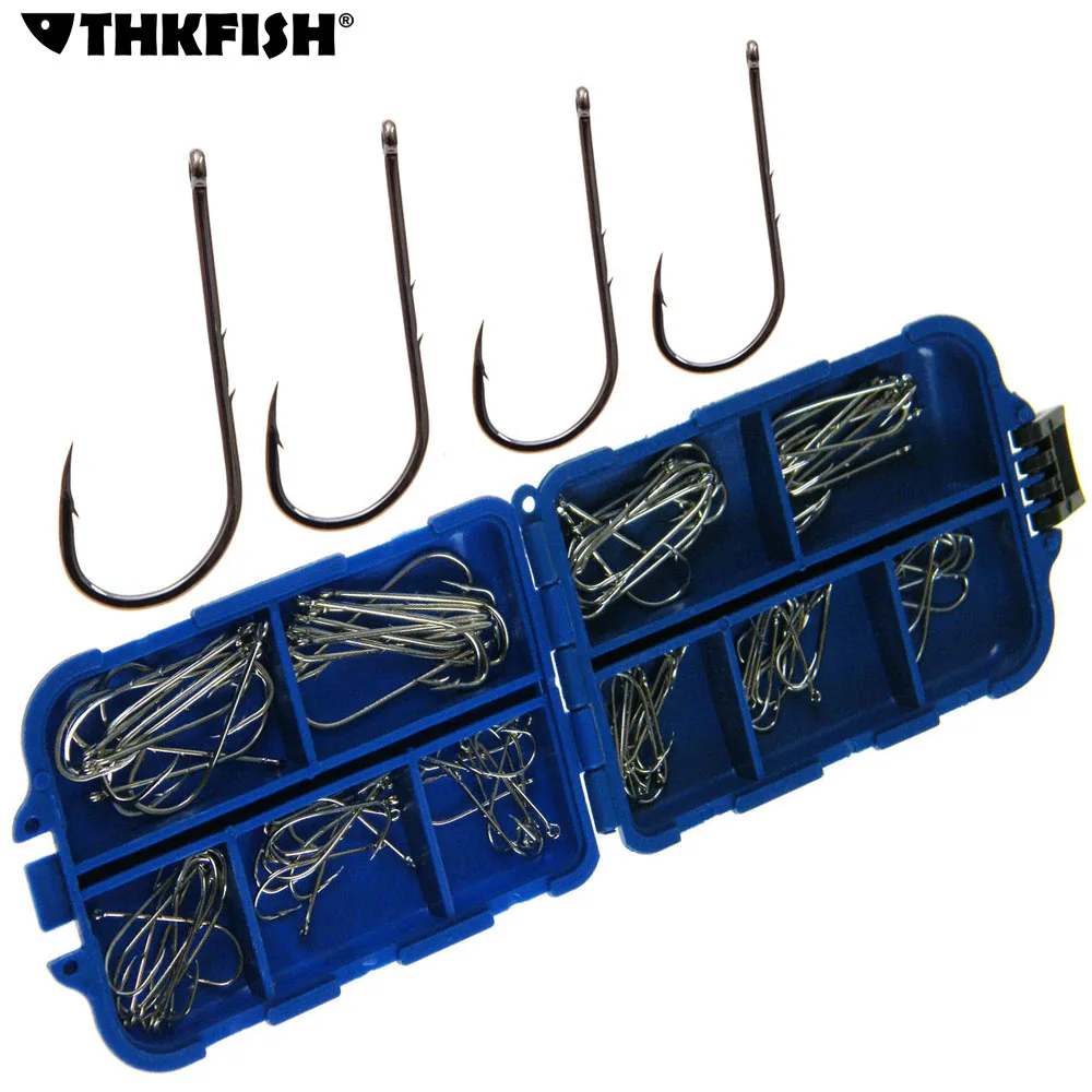 THKFISH крючок для рыбалки 100 шт. рыболовные крючки ловли карпа из пресной воды рыбы