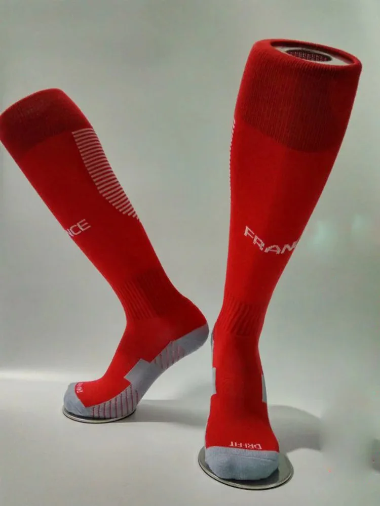 Футбольные носки, футбольные толстые теплые носки, гольфы, спортивные носки для детей и взрослых - Цвет: Красный