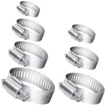 40 шт. хомут для шланга, включая 7 размеров, регулируемые хомуты для труб, зажимы для шланга из нержавеющей стали