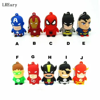 

10 style with metal chain Super hero captain American/ green lantern/Iron man usb flash drive pen drive memory stick 4g8g16g32g