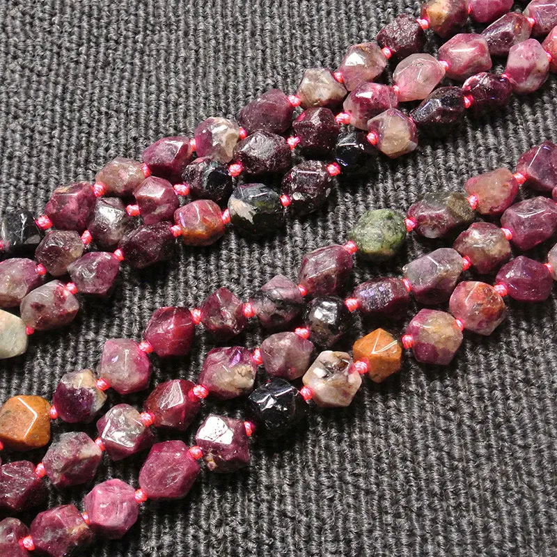

10mm Natural Faceted Freeform Potato Tourmaline Beads For Jewelry Making Beads Bracelets DIY Beads Trinket Mother's Day Gift