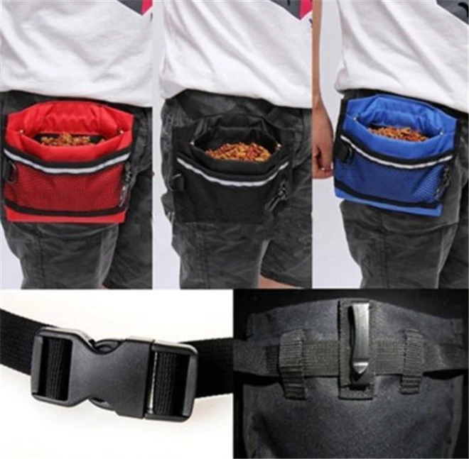 Dog Pet Treat Bait Waist Pouch Puppy Reward Based Training Bag with